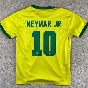Brazil Neymar Jr #10 Soccer Jersey CBF Embroidered Green Yellow‎ Football Shirt